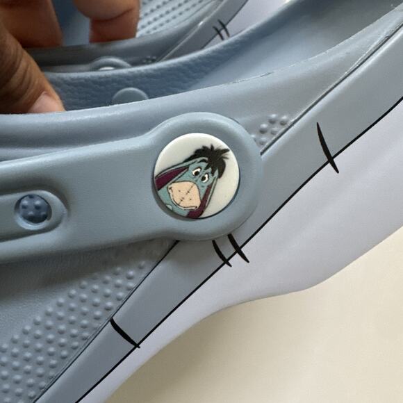 NEW Crocs Disney Winnie The Pooh Eeyore Classic Clogs Men's 10 Women's 12 Blue - Picture 8 of 8